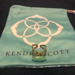 Kendra Scott adjustable gold and turquoise ring